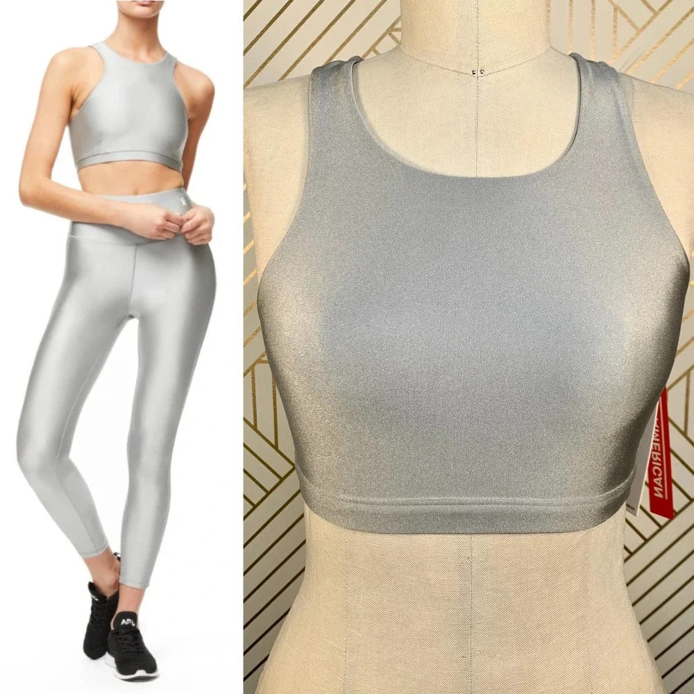 Good American‎ The Empower Sports Bra in Silver